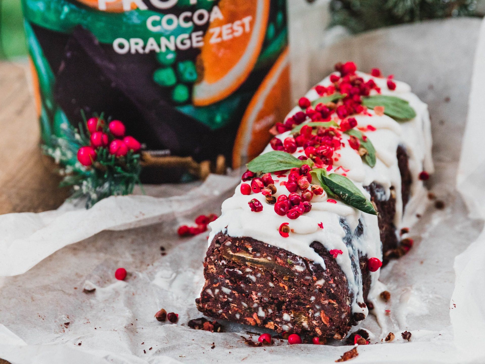 Protein Chocolate Orange & Cranberry Loaf Cake