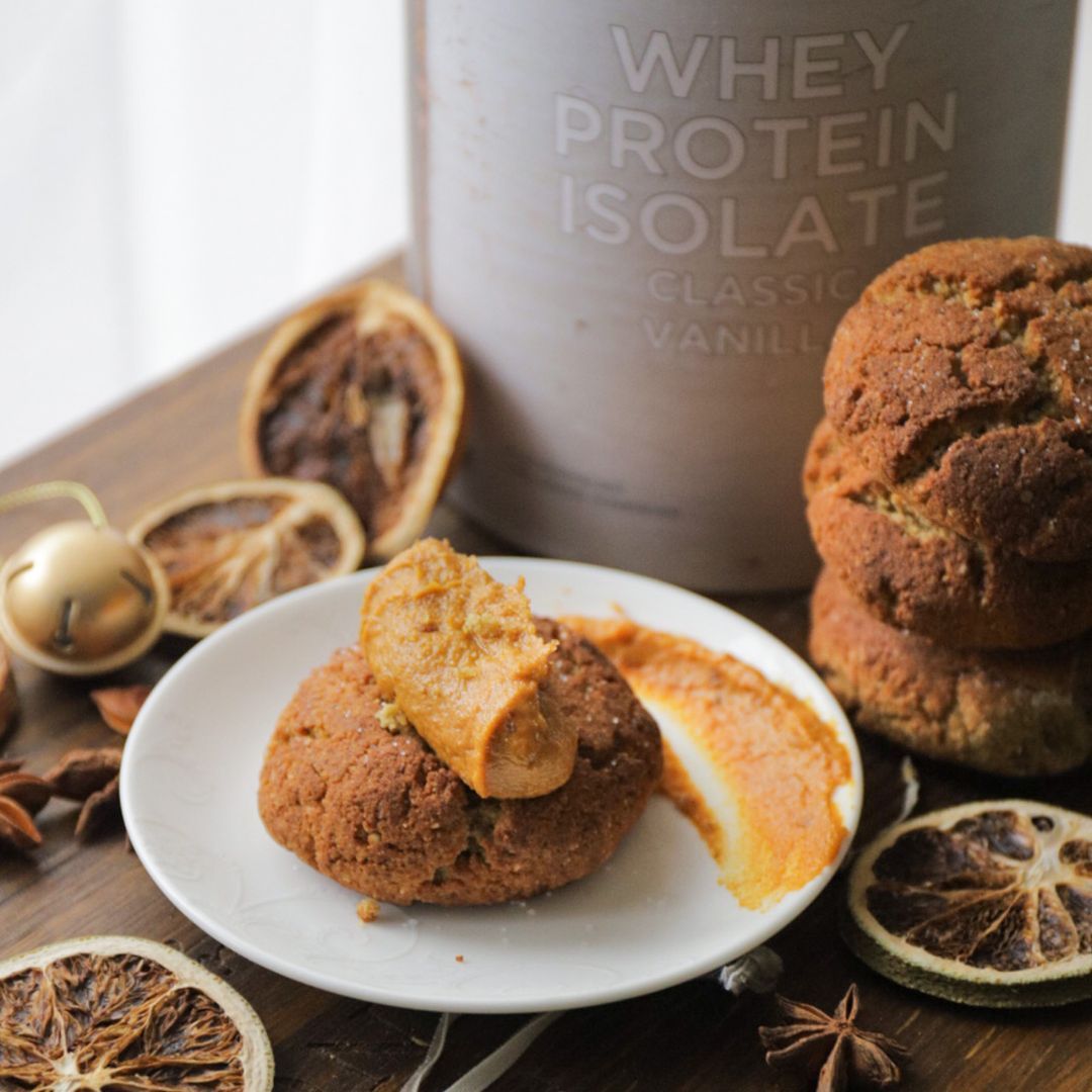 Nutristrength protein biscuits ginger flavour made with Whey Protein Isolate