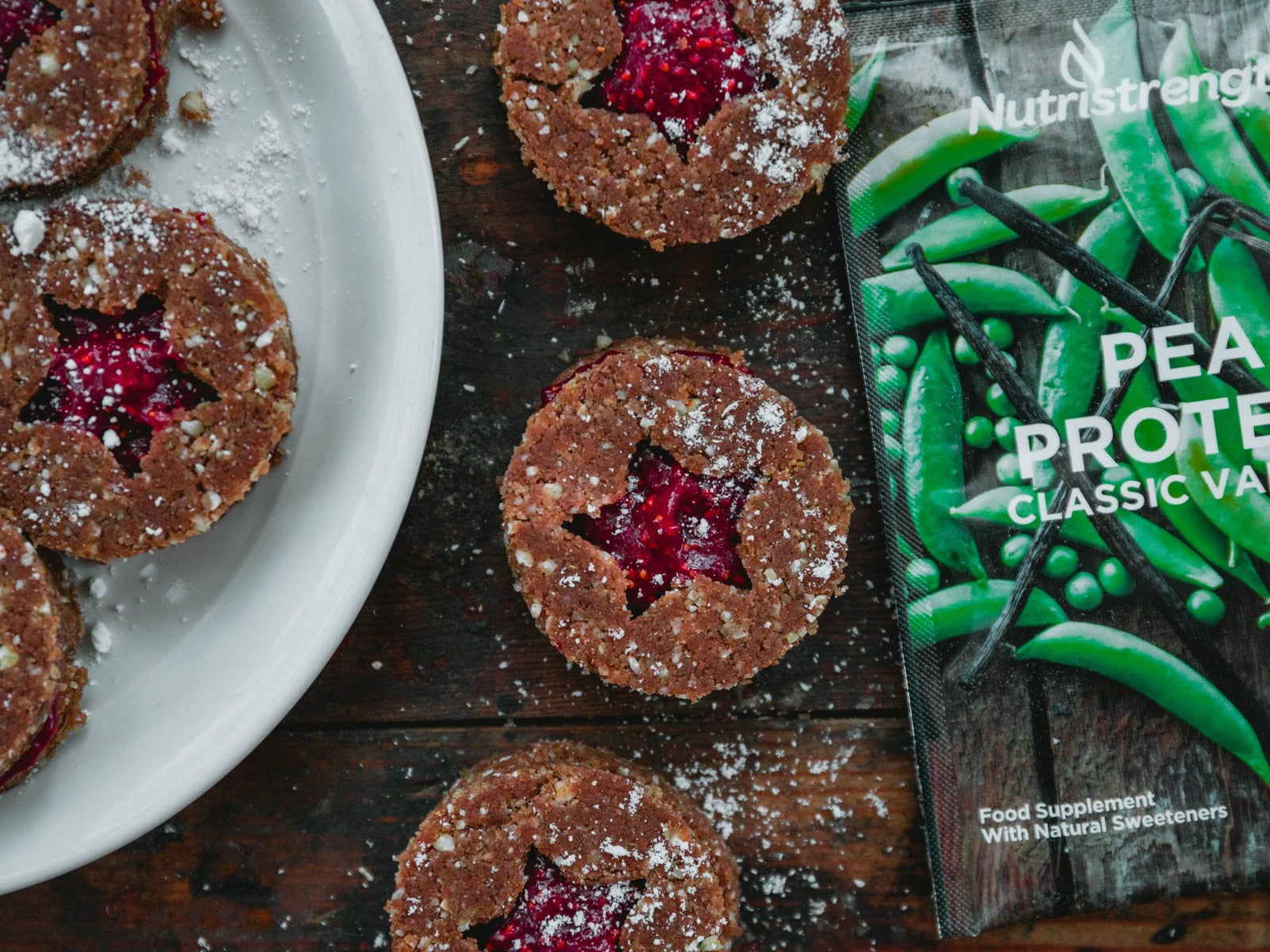 Raw Vegan Christmas Protein Jam Cookies
