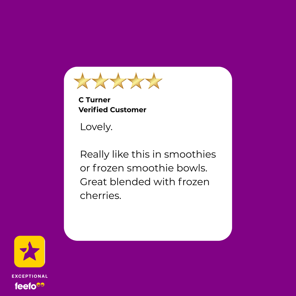 5 star review feefo | Nutristrength