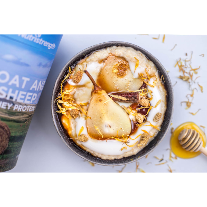 goat and sheep protein smoothie bowl