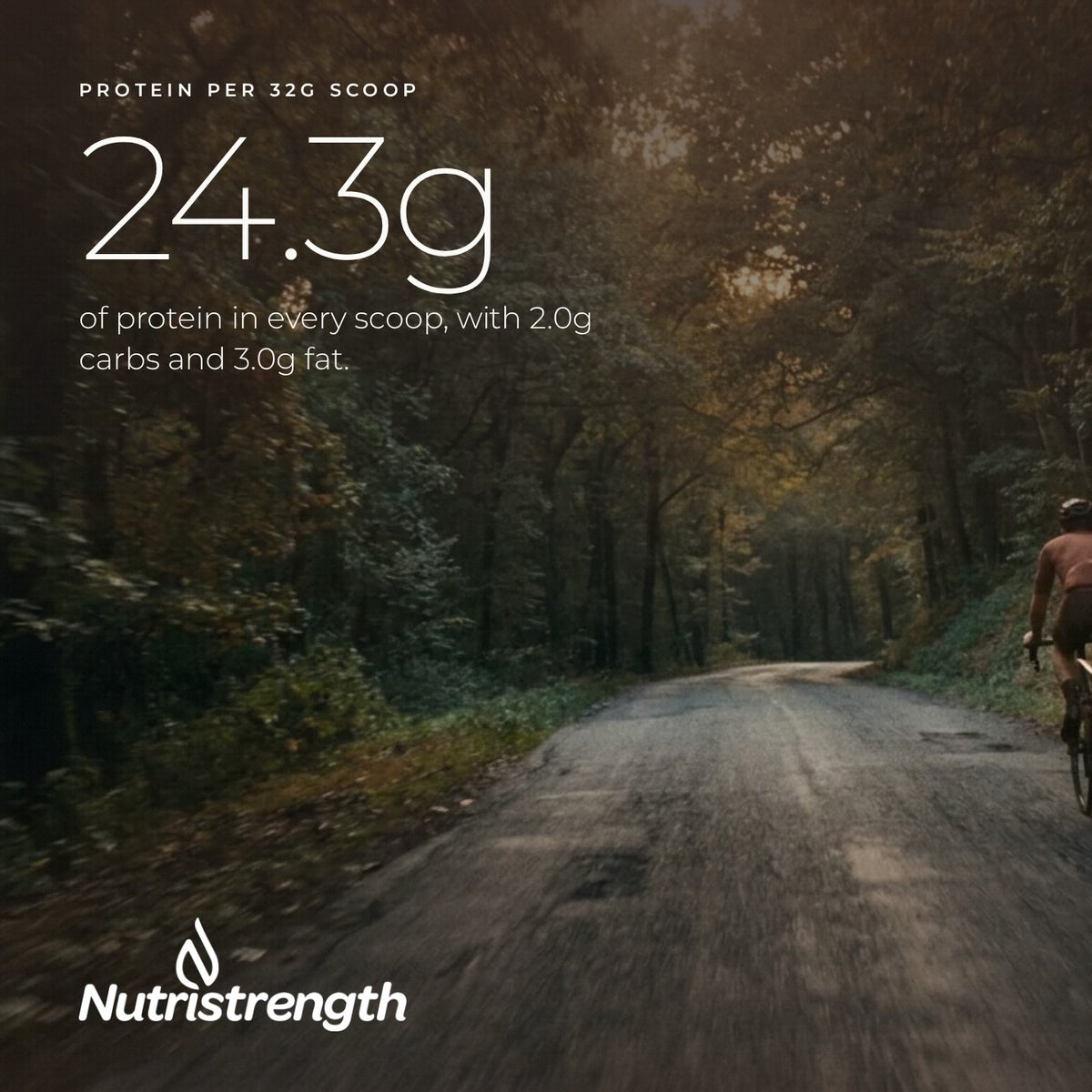 Nutristrength Pea Protein Unflavoured, protein per 32g scoop