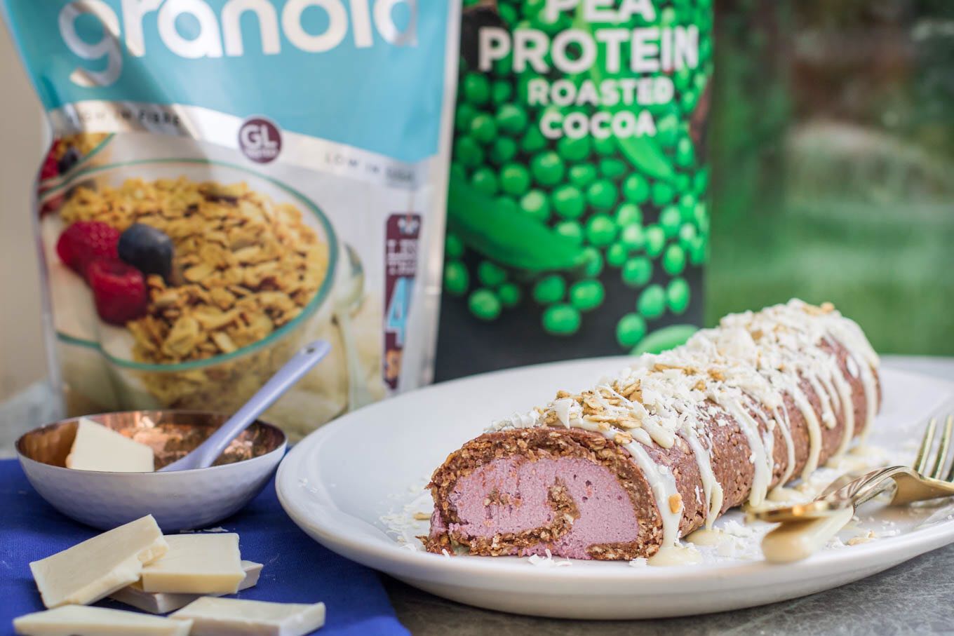 Raw Raspberry Swiss Roll