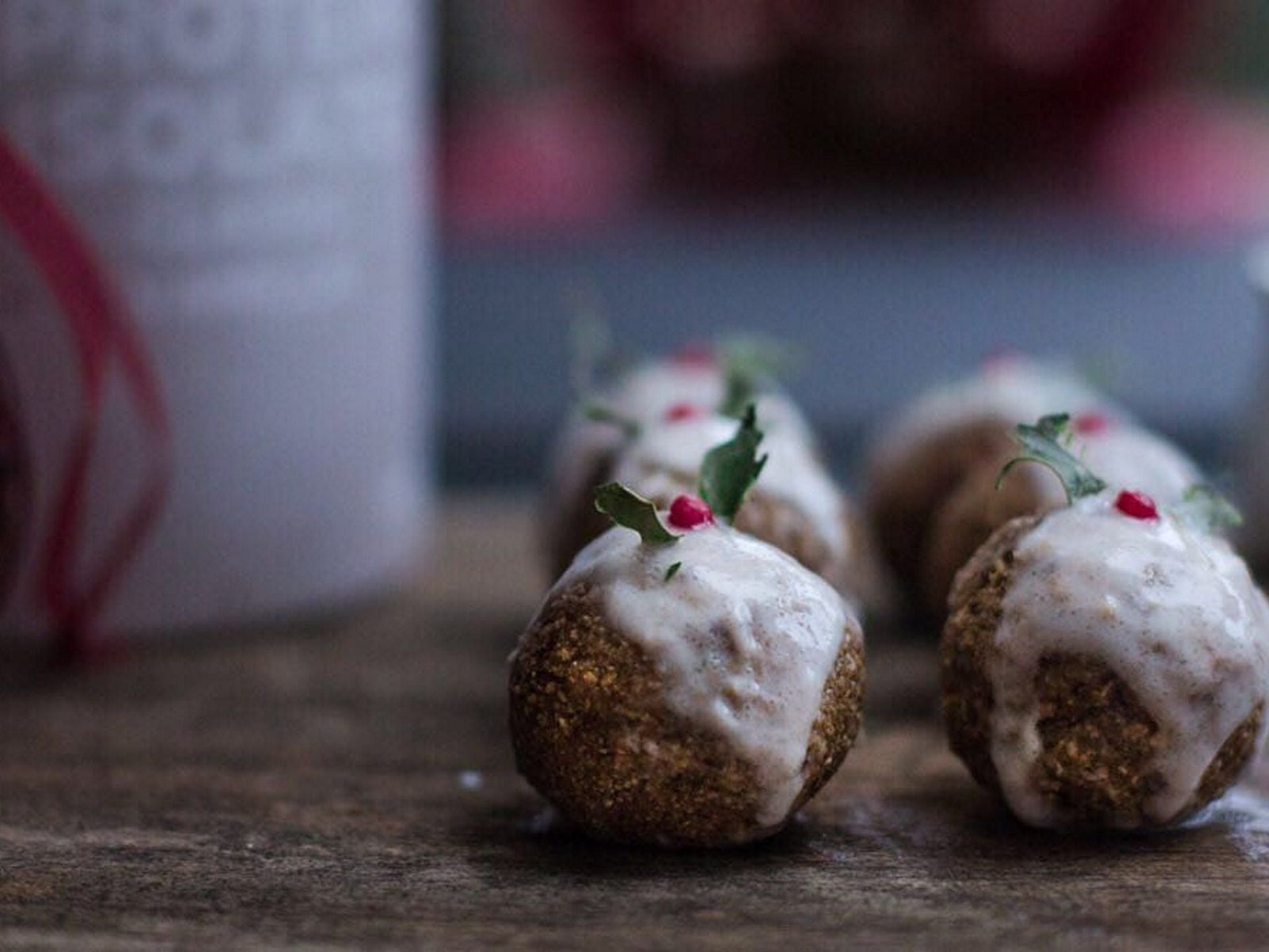 Raw Christmas Puddings Balls