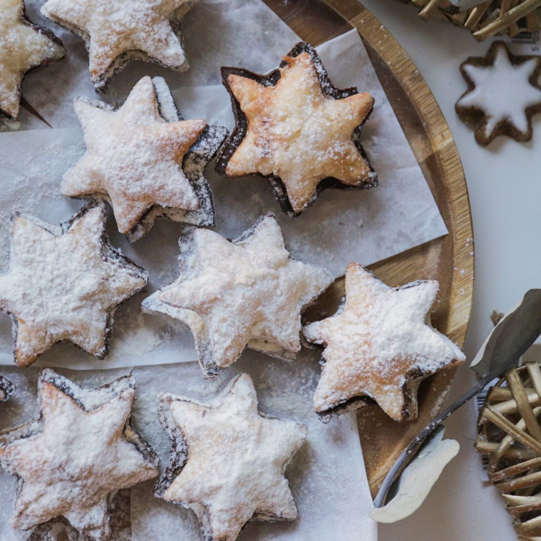 Christmas Puff Pastry Stars made with Nutristrength Chocolate Whey Protein Isolate