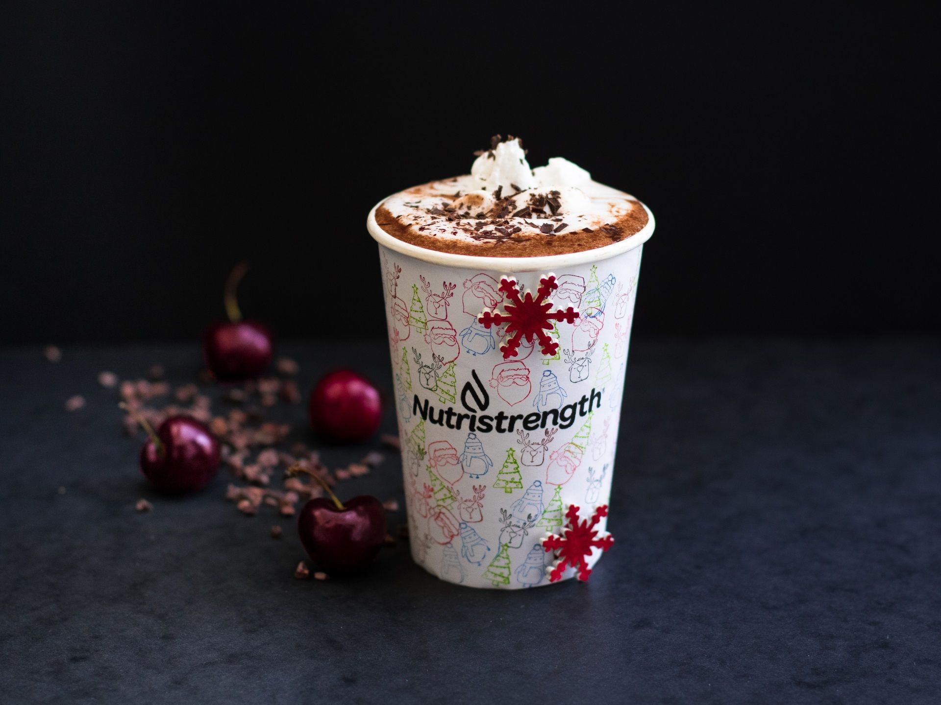 Black Forest Protein Hot Chocolate