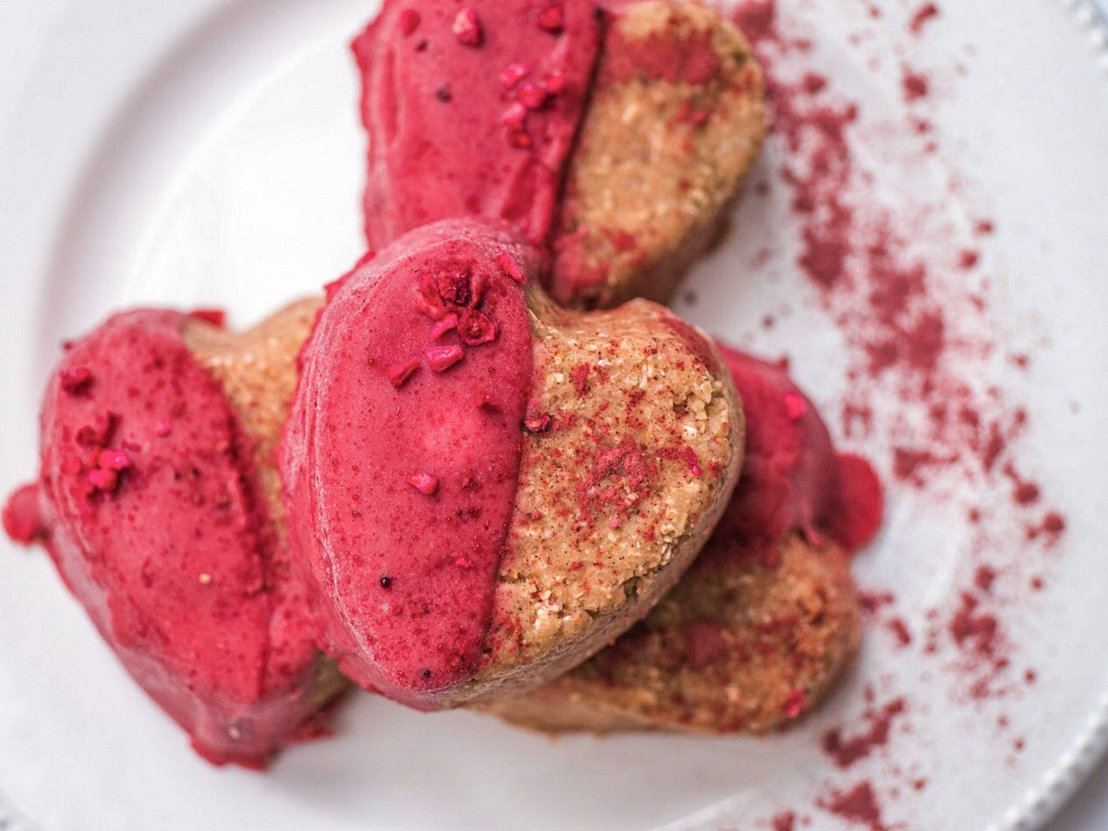 Valentines Heart Beet Cookies