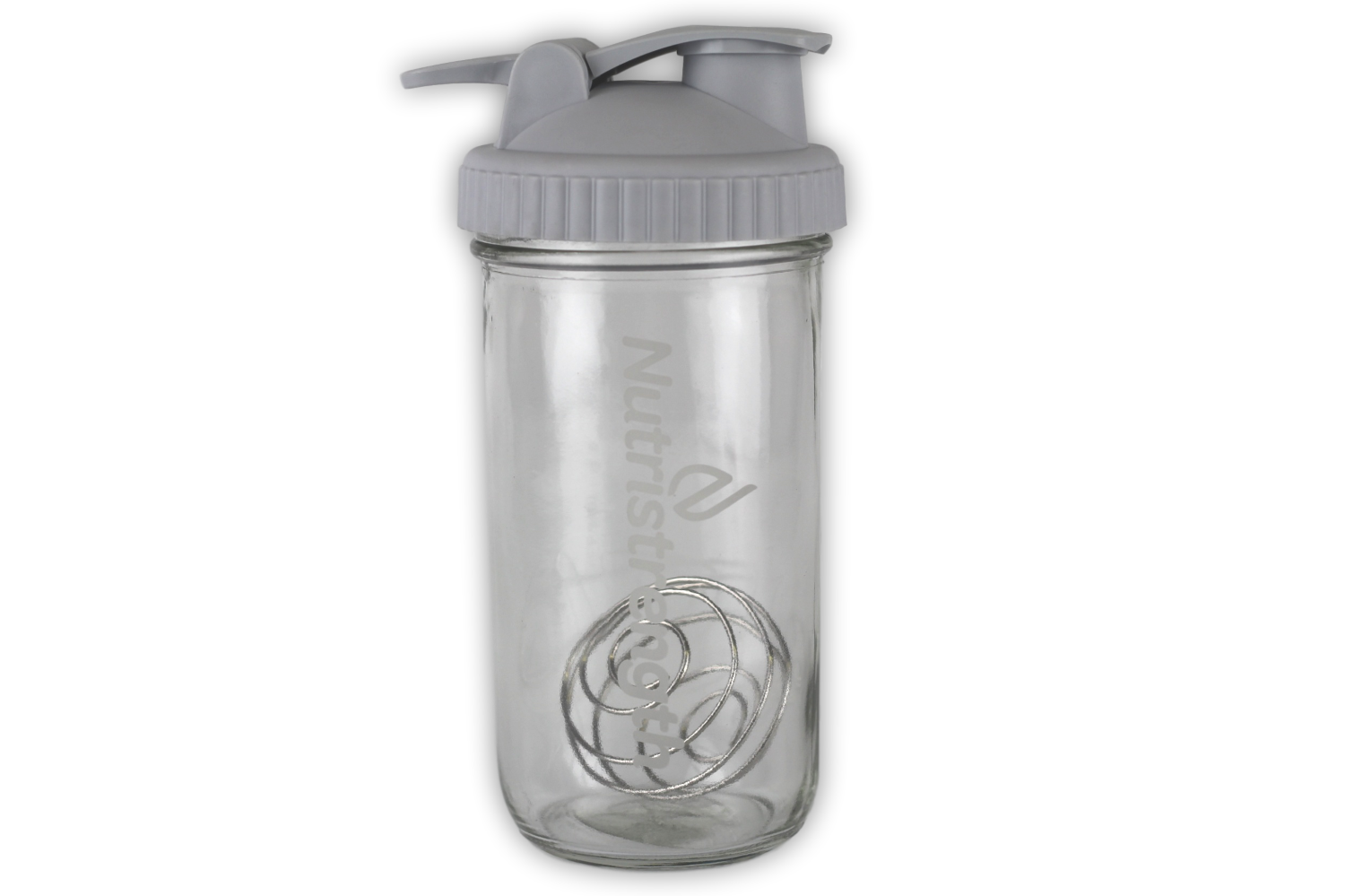 glass shaker bottle with wireball
