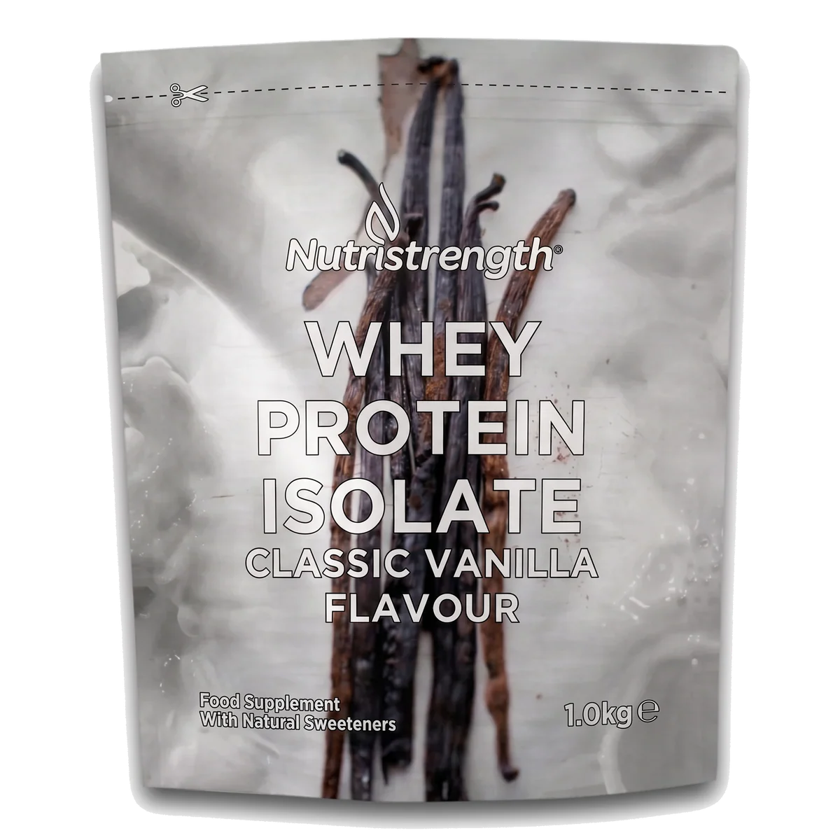 Nutristrength Classic Vanilla Whey Protein Isolate 1kg pouch
