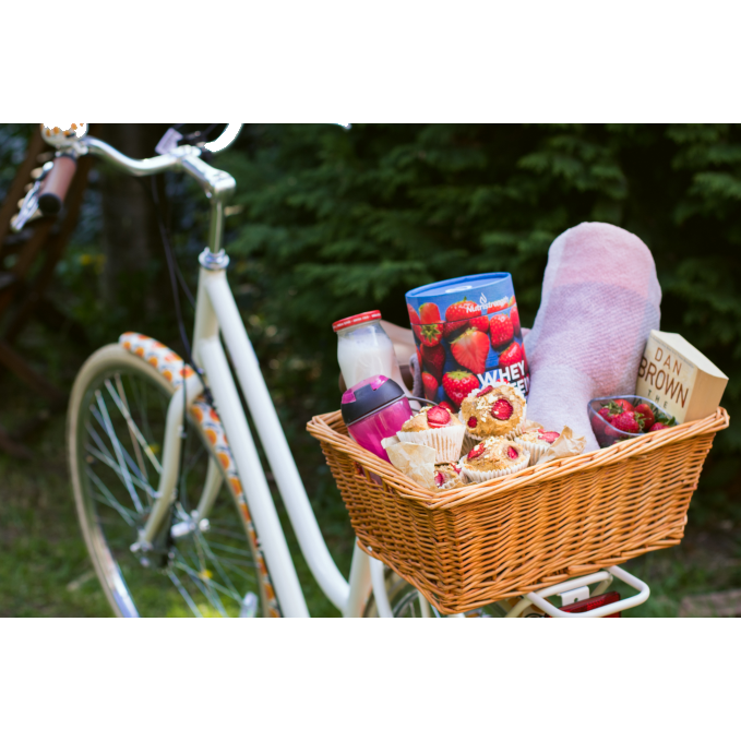 whey protein strawberry flavour in bike